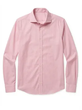 Rood gestreept poplin overhemd