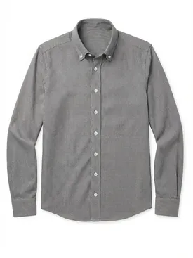 Bruin mini-geruit flanel overhemd