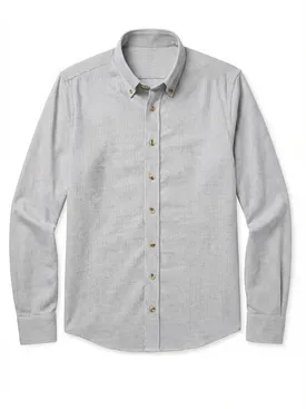 Grijs mini-geruit flanel overhemd