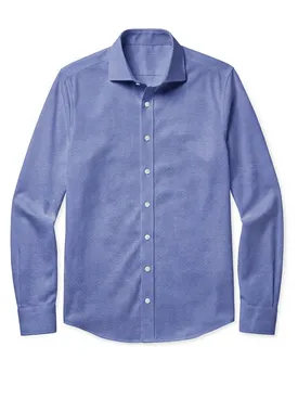 Effen blauw Oxford overhemd